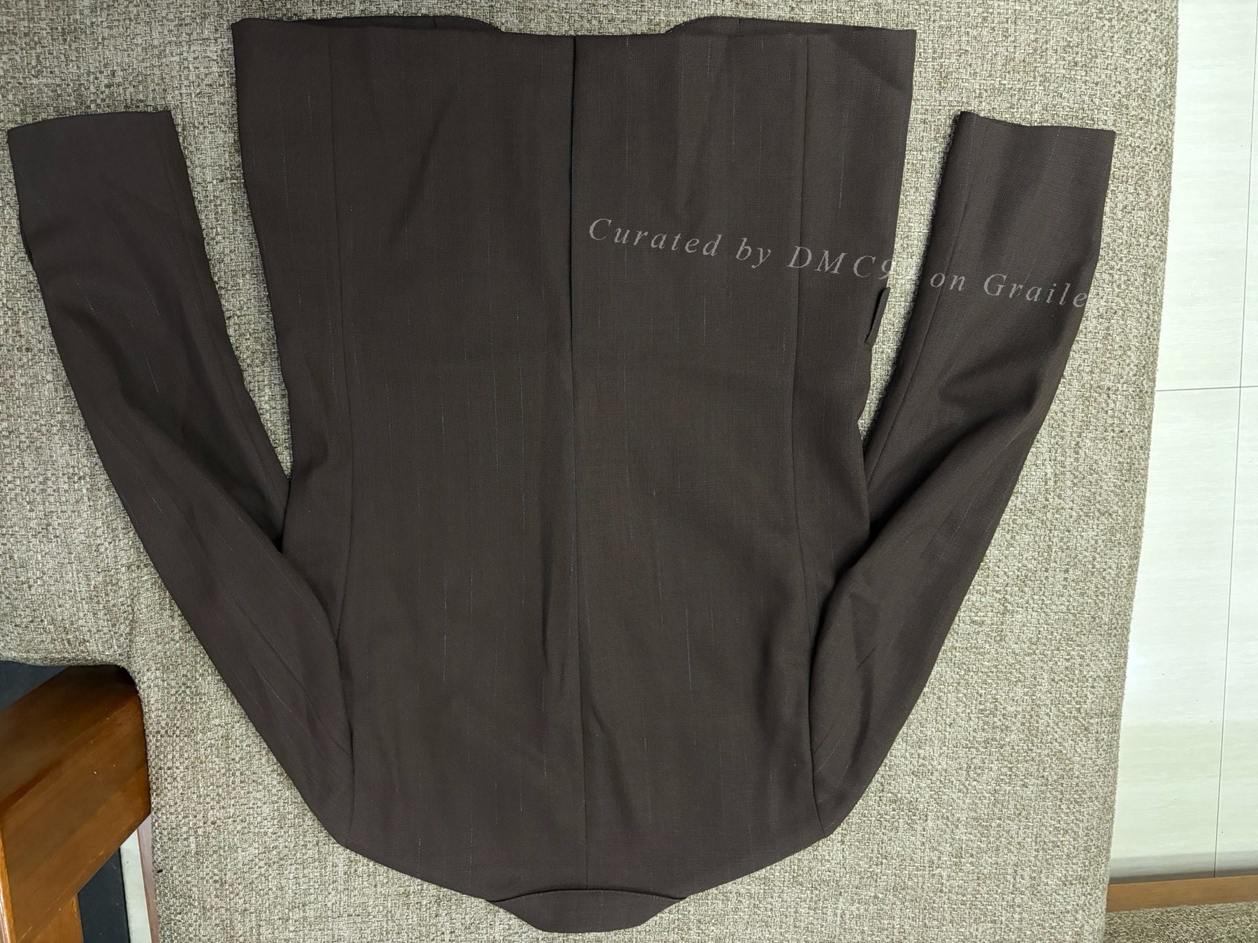 Auralee Strong Twisted Wool Pinstripe Suit