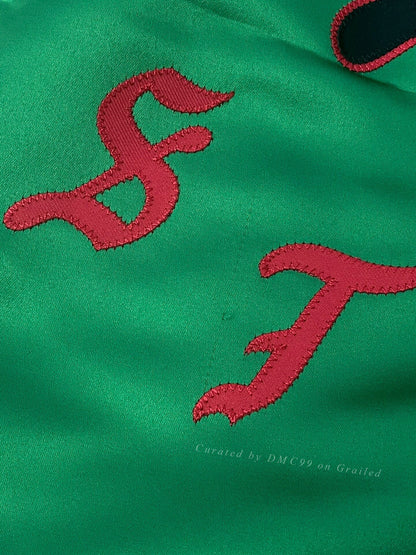 Saint Michael Embroidered Silk Boxing Shorts