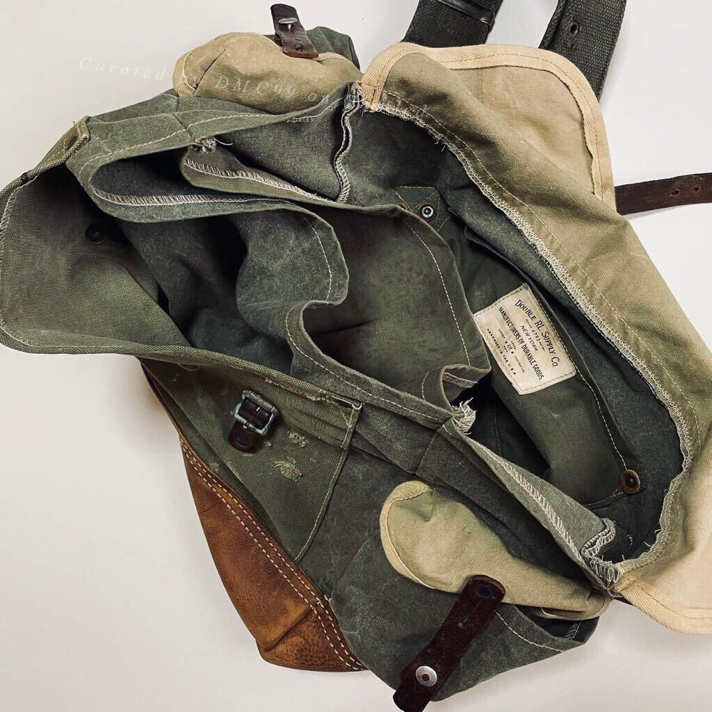 Ralph Lauren Vintage Canvas Leather Tote