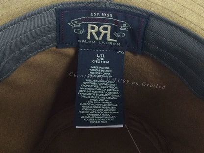 RRL Brown Leather Cap