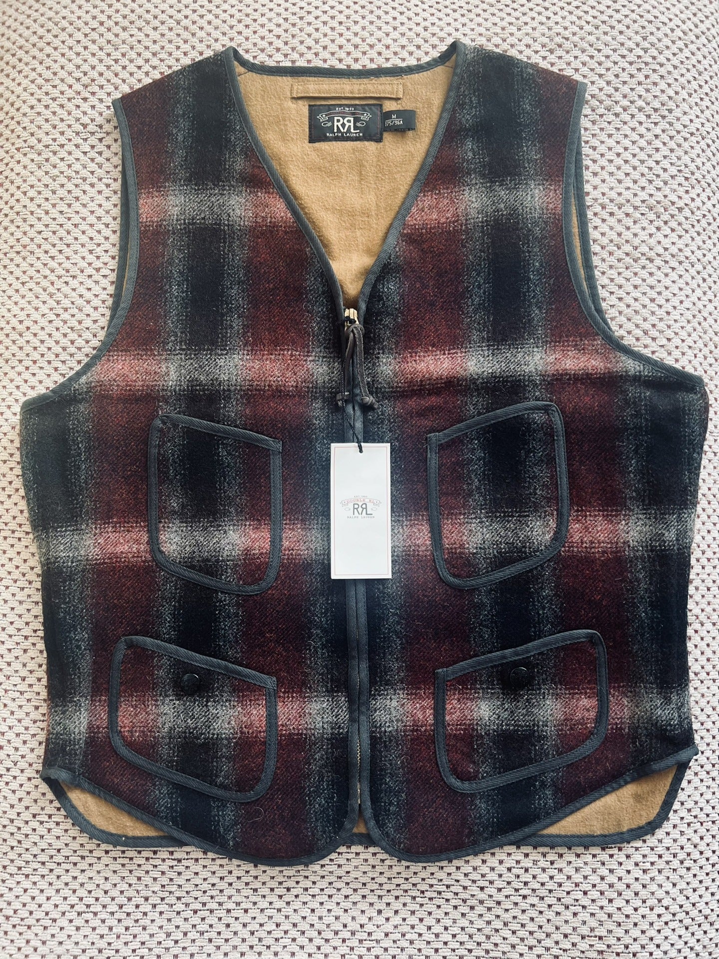 RRL Plaid Wool Winford Vest