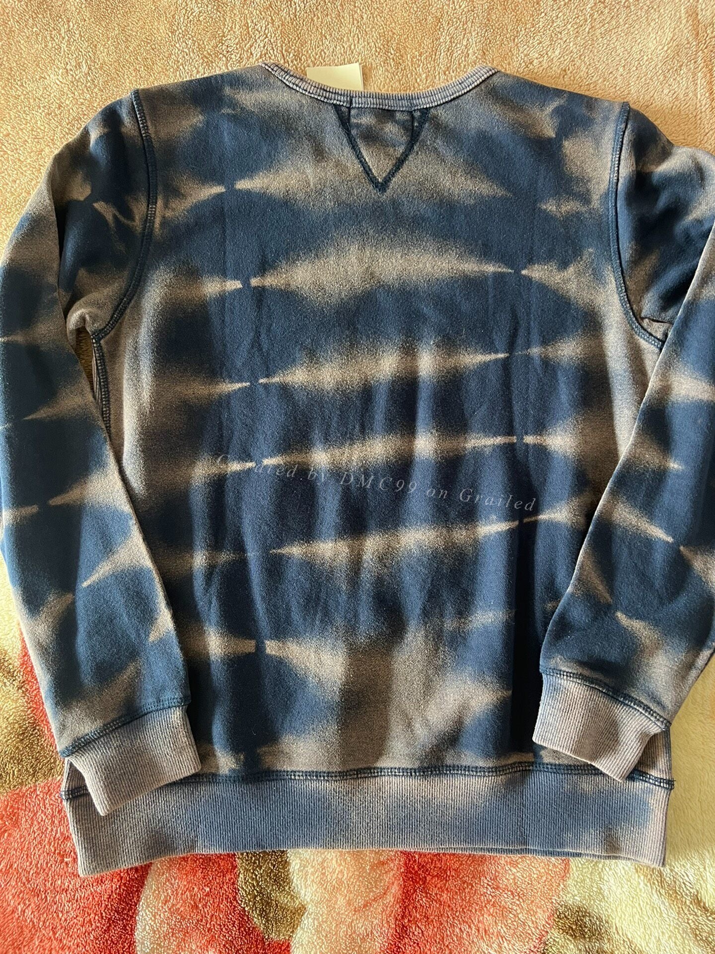 RRL Blue Tie-Dye Sweatshirt