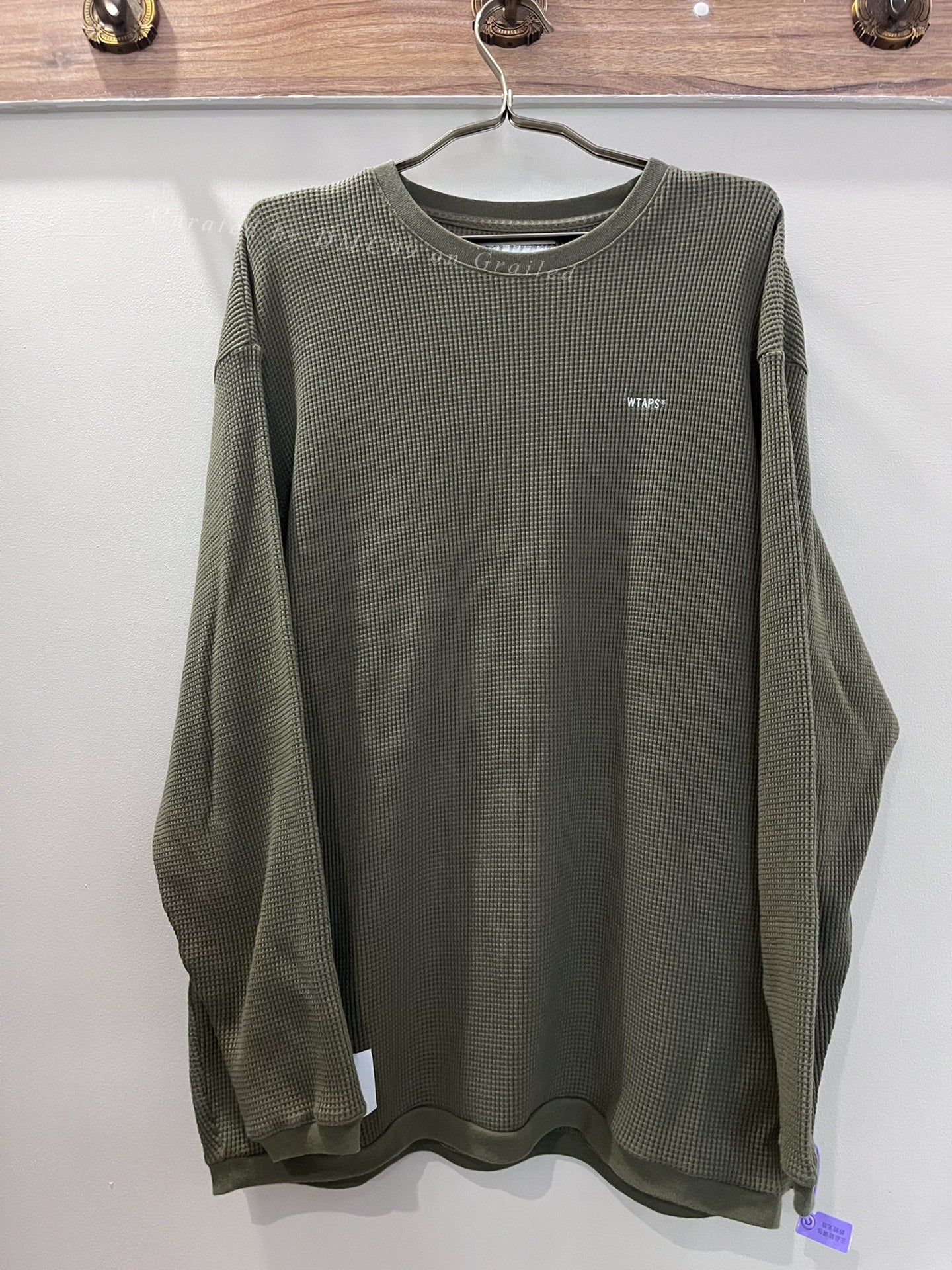 WTAPS 21ss Waffle Long Sleeve Sweatshirt