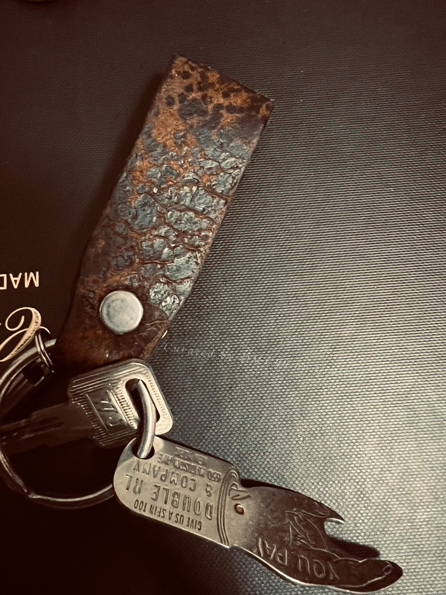 RRL Double RL Vintage Leather Keychain
