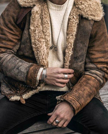 RRL B3 Shearling Leather Jacket