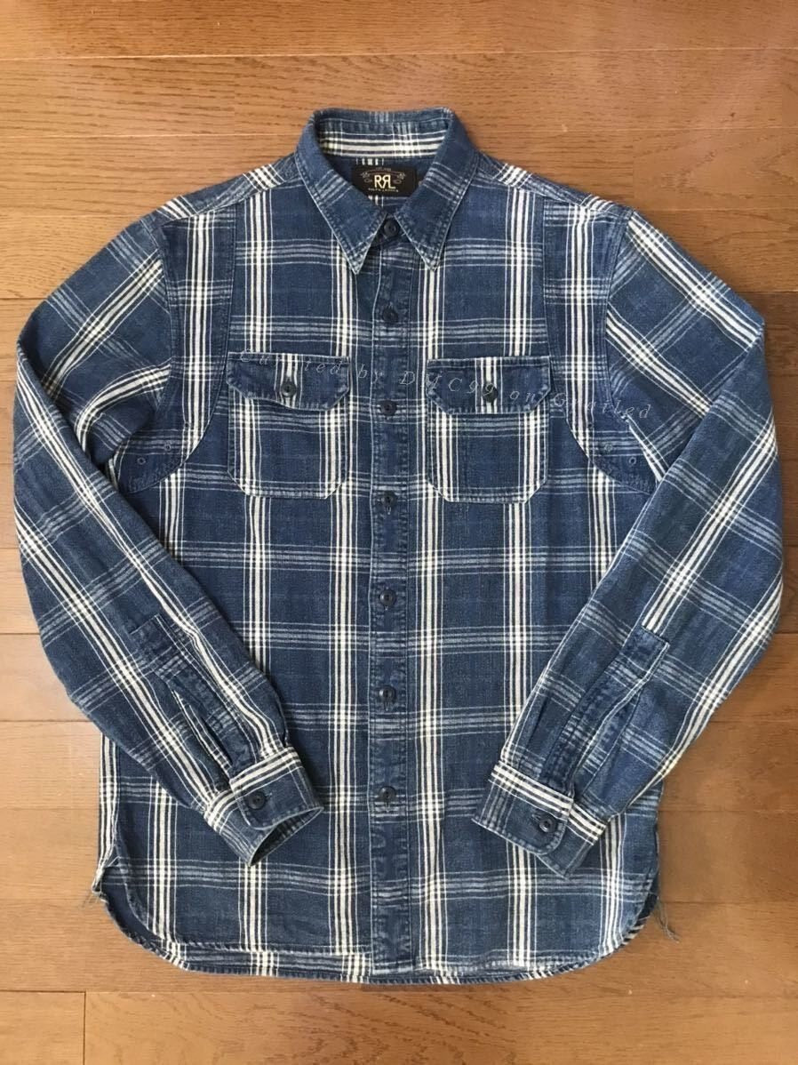 RRL Indigo Check Shirt (Vintage S)