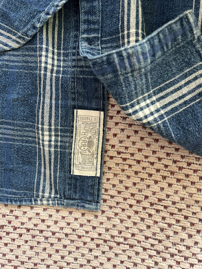 RRL Indigo Check Shirt (Vintage S)