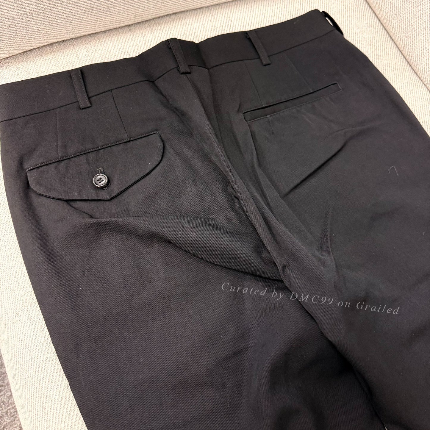 CDG Homme Plus Vintage Black Wool Trousers