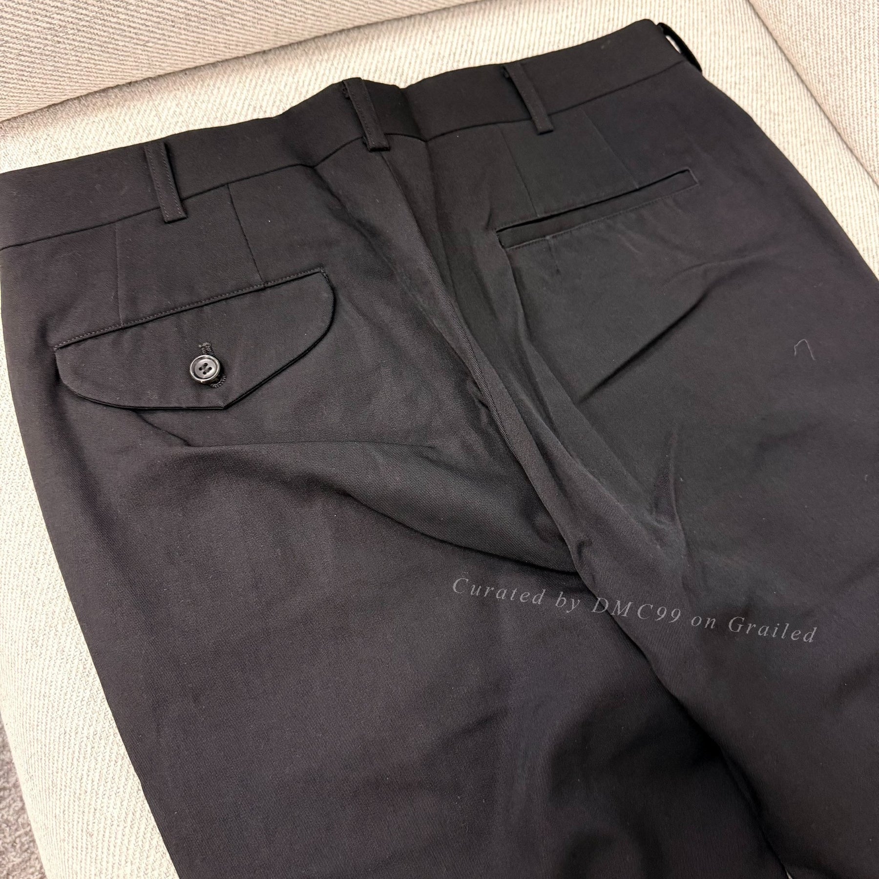 CDG Homme Plus Vintage Black Wool Trousers