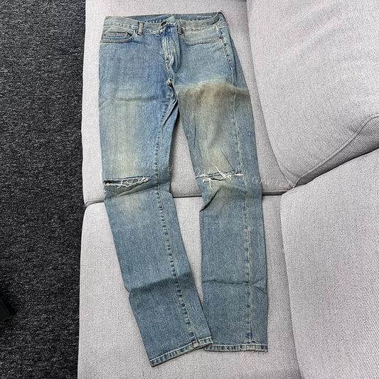 Saint Laurent 15FW Slash Distressed Jeans