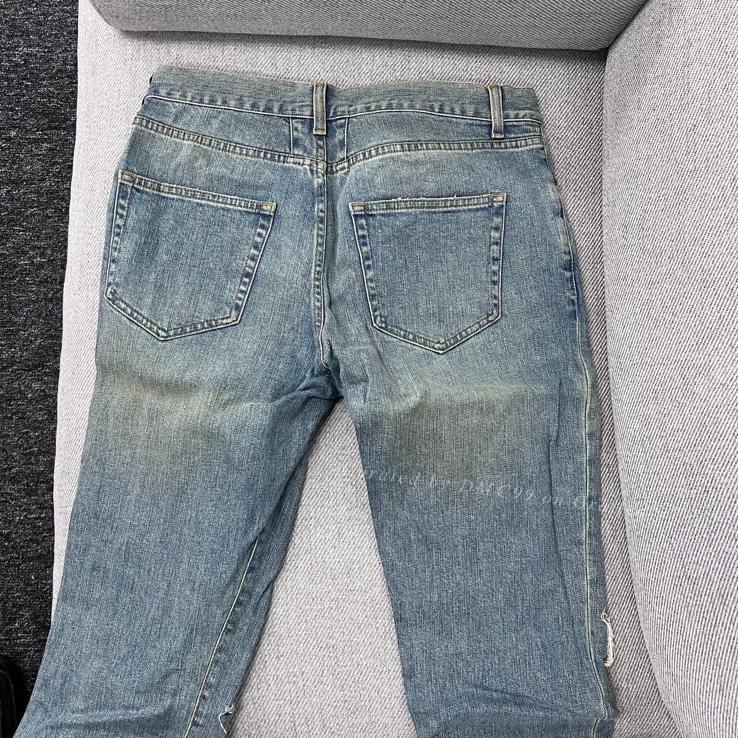 Saint Laurent 15FW Slash Distressed Jeans