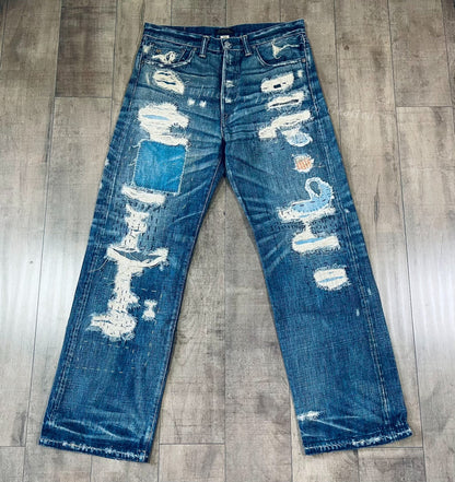 RRL Ralph Lauren Distressed Jeans