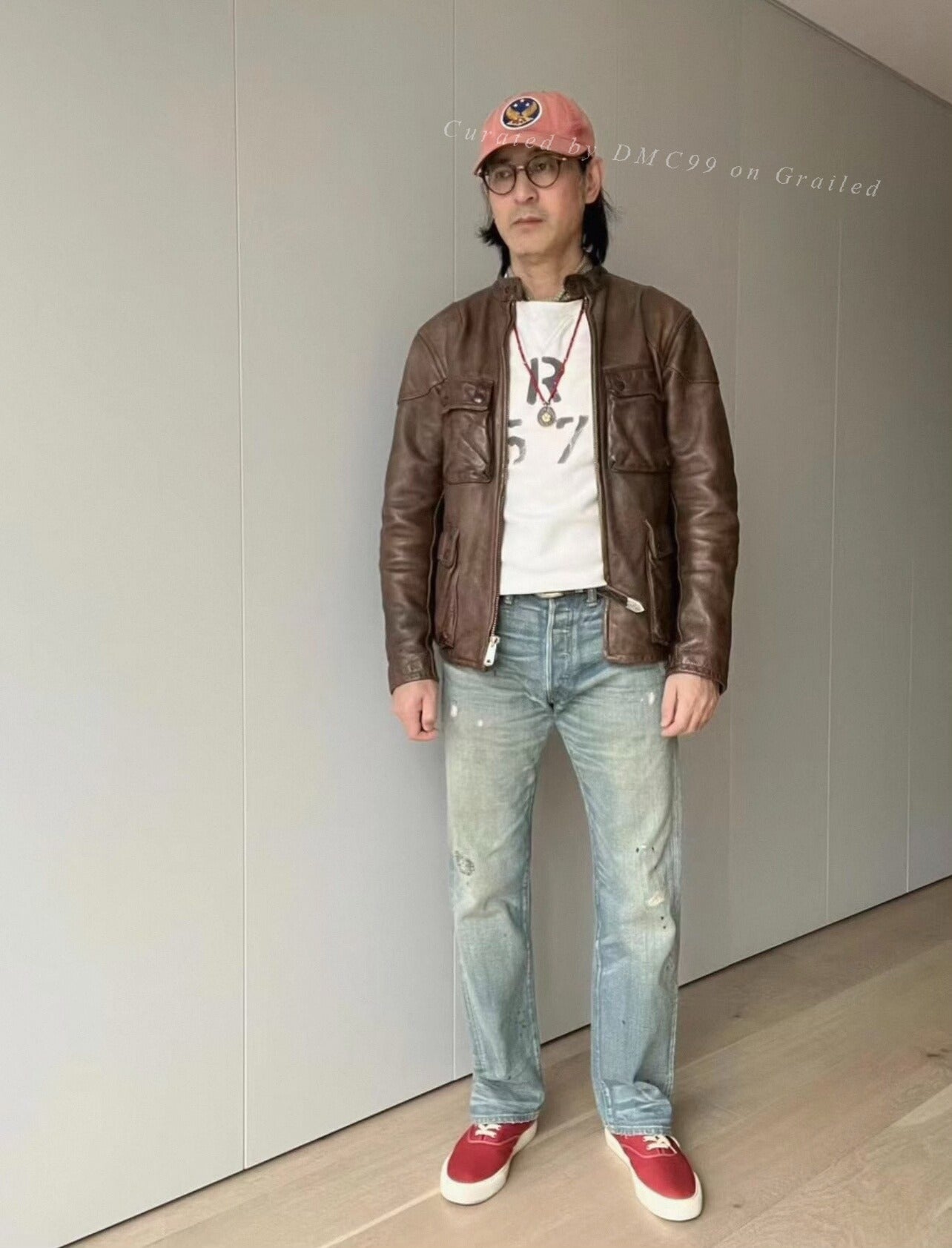RRL Heavy Leather Hunting Jacket