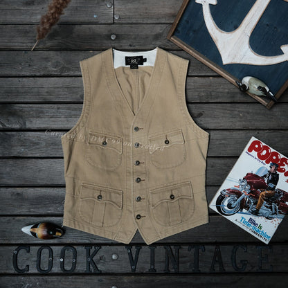 RRL Vintage British Army Beige Vest
