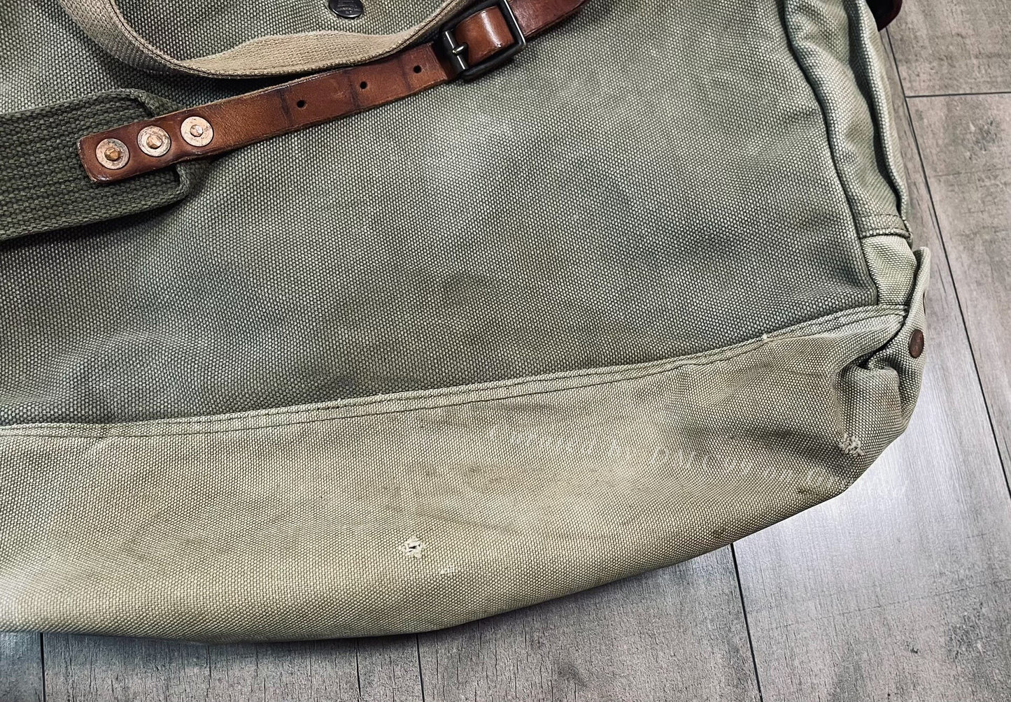 RRL Canvas Leather Trim Shoulder Bag