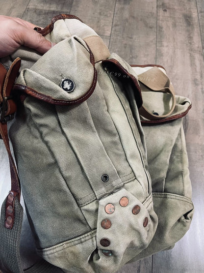 RRL Canvas Leather Trim Shoulder Bag