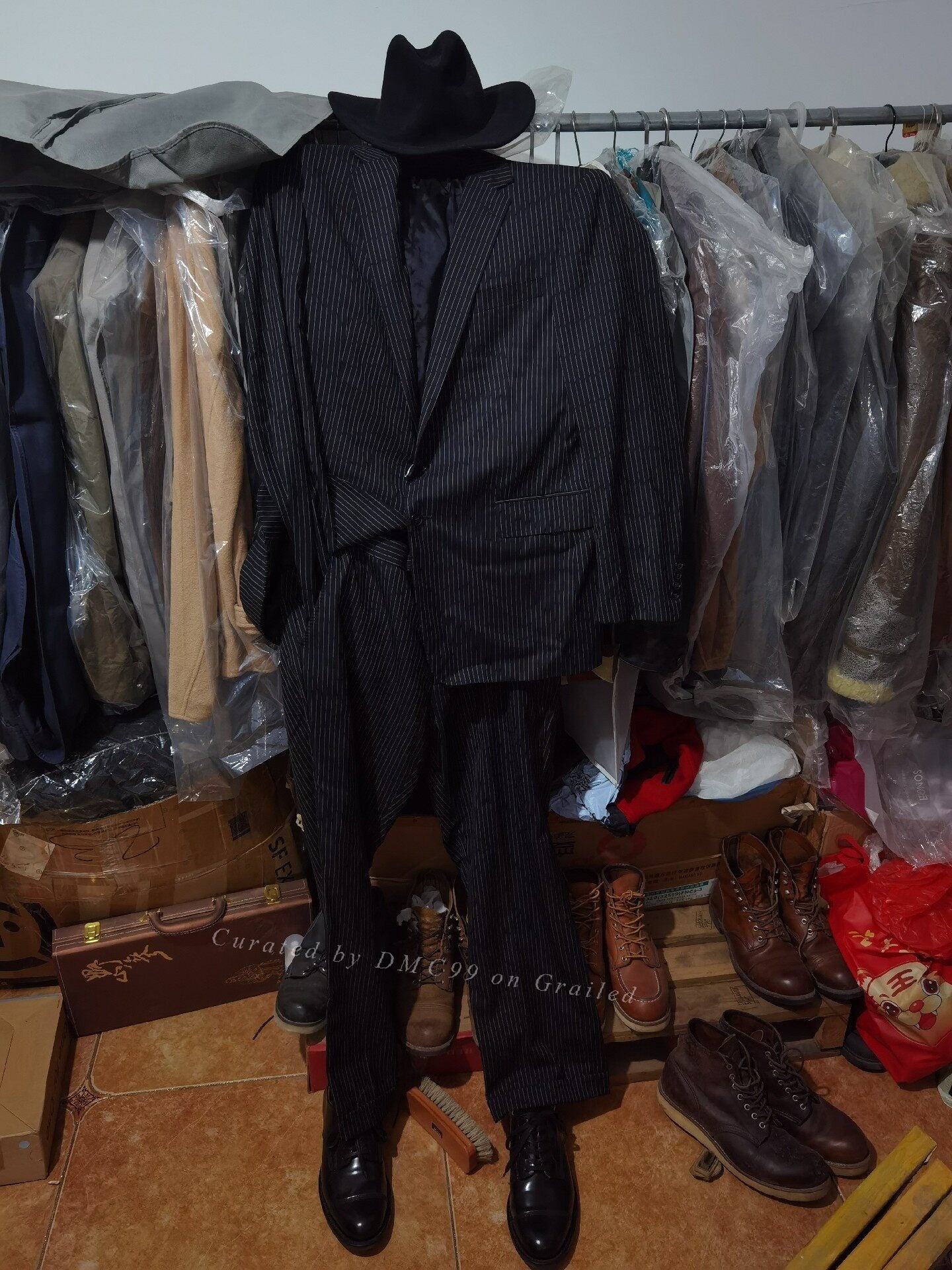 RRL Black Label Vintage Striped Suit