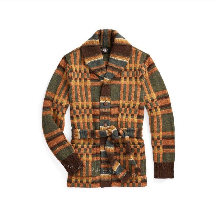 RRL Shawl Collar Navajo Wool Cardigan