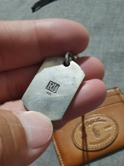 Ralph Lauren Silver Dog Tag Necklace