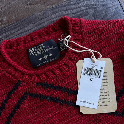 PRL x Naiomi Navajo Cross Red Sweater
