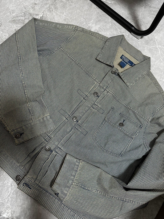 RRL Vintage Striped Distressed Railroad Jacket