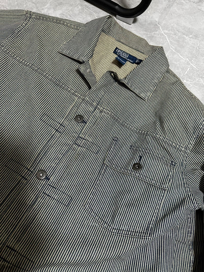 RRL Vintage Striped Distressed Railroad Jacket