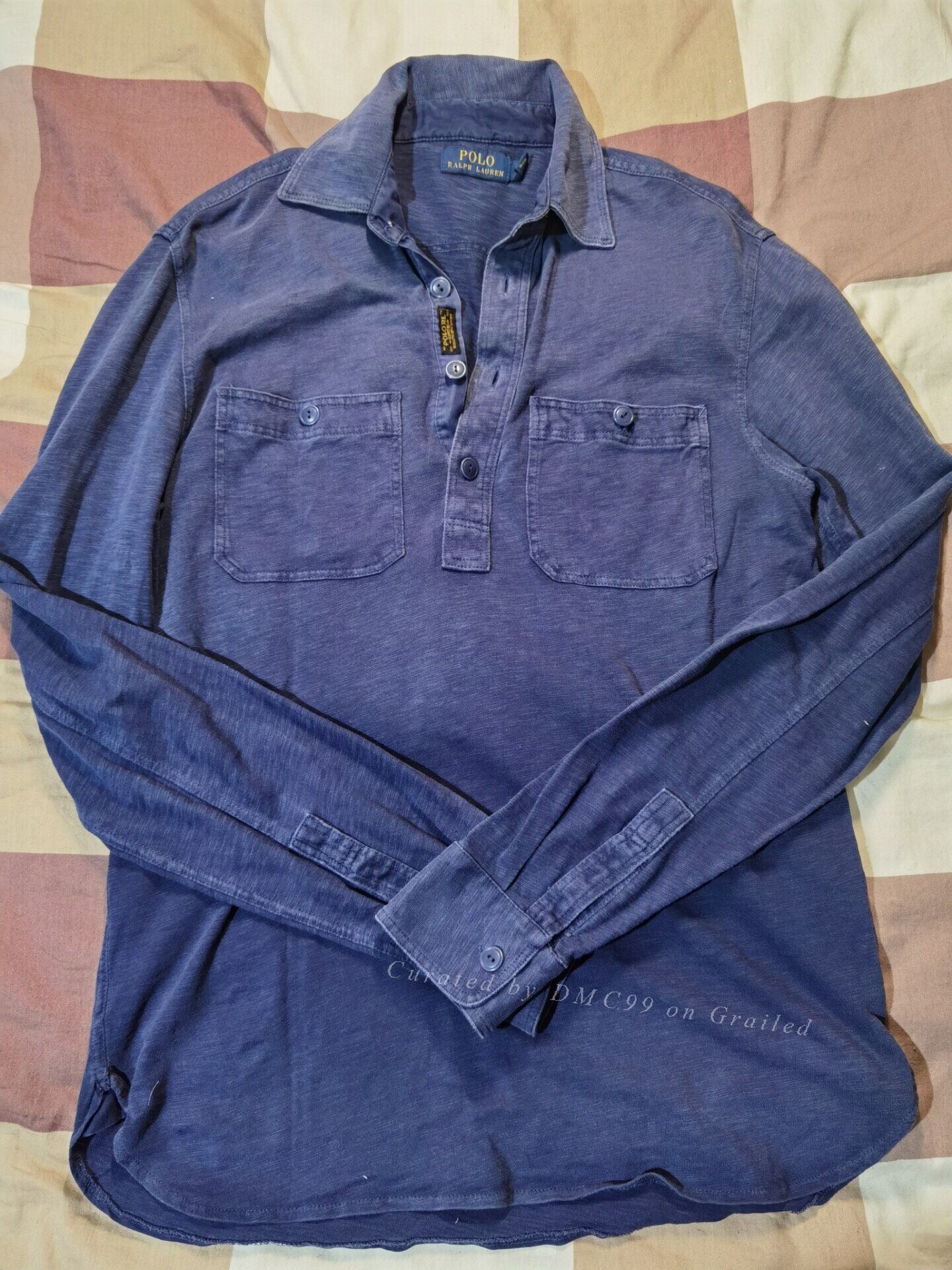 RRL Ralph Lauren Vintage Indigo Washed Long Sleeve Shirt