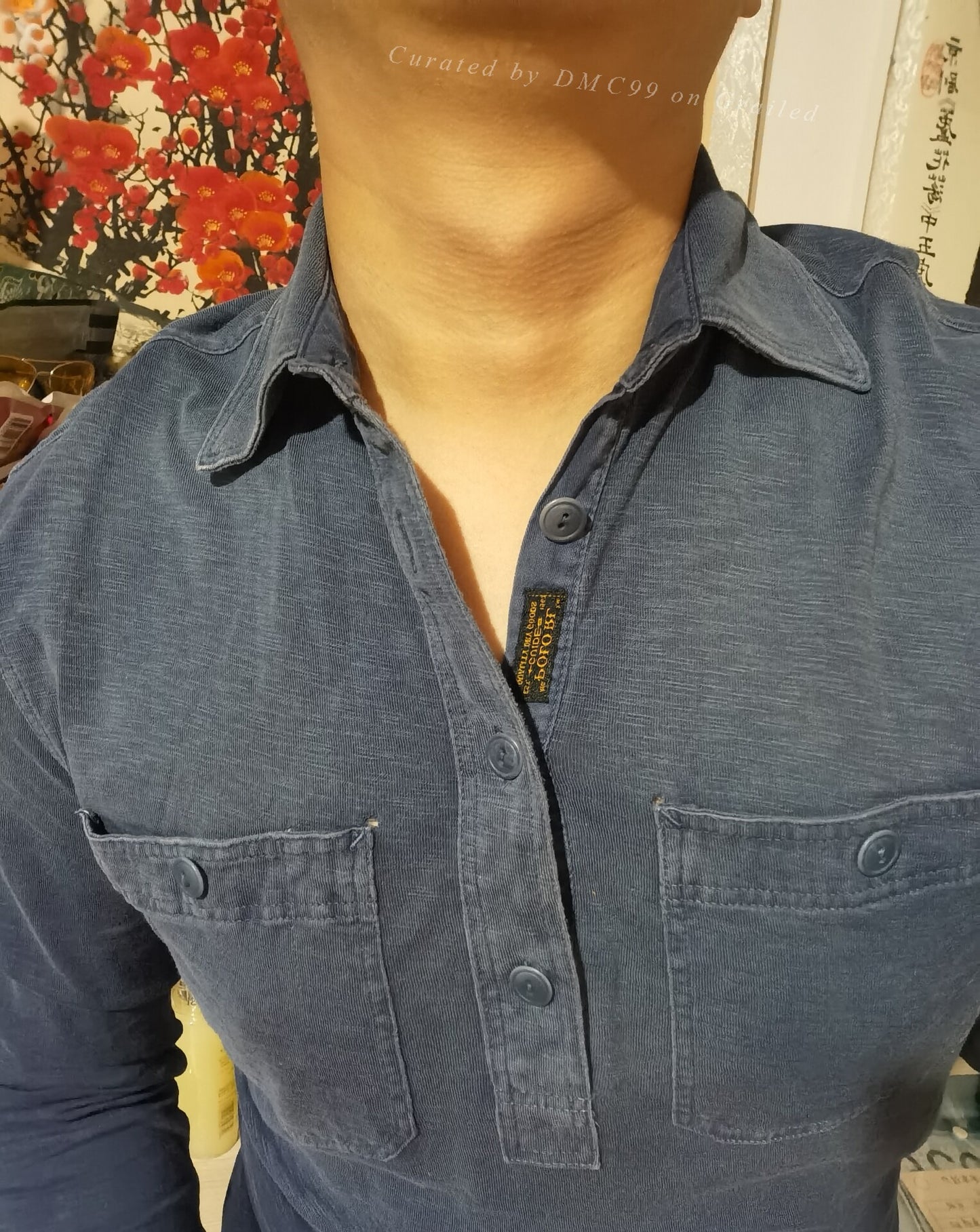 RRL Ralph Lauren Vintage Indigo Washed Long Sleeve Shirt