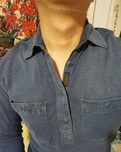 RRL Ralph Lauren Vintage Indigo Washed Long Sleeve Shirt