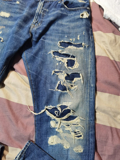 Ralph Lauren Denim&Supply Extreme Distressed Jeans