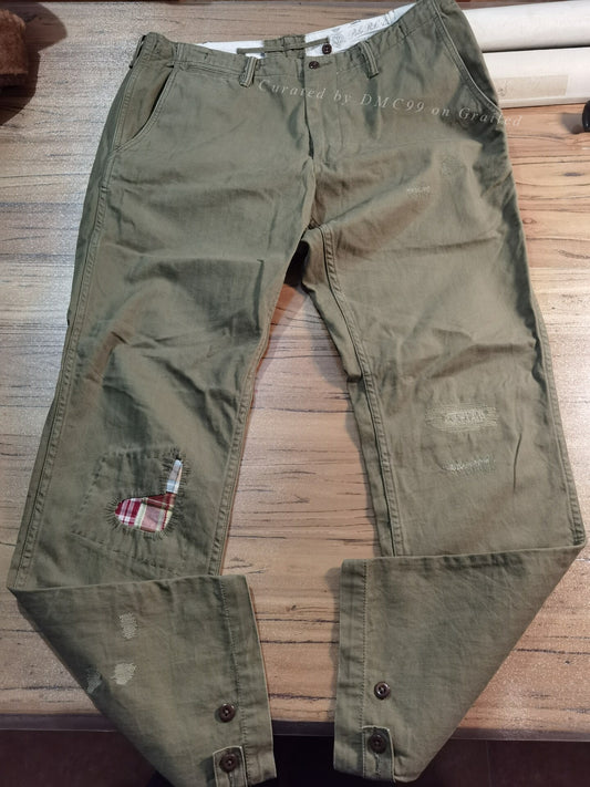 Ralph Lauren Distressed Patched Sashiko Cargo Pants