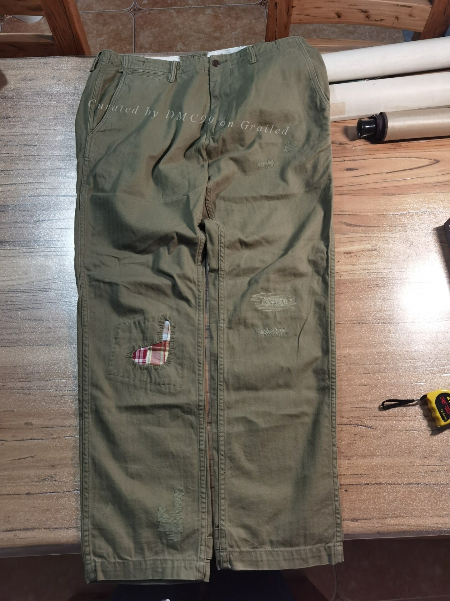 Ralph Lauren Distressed Patched Sashiko Cargo Pants