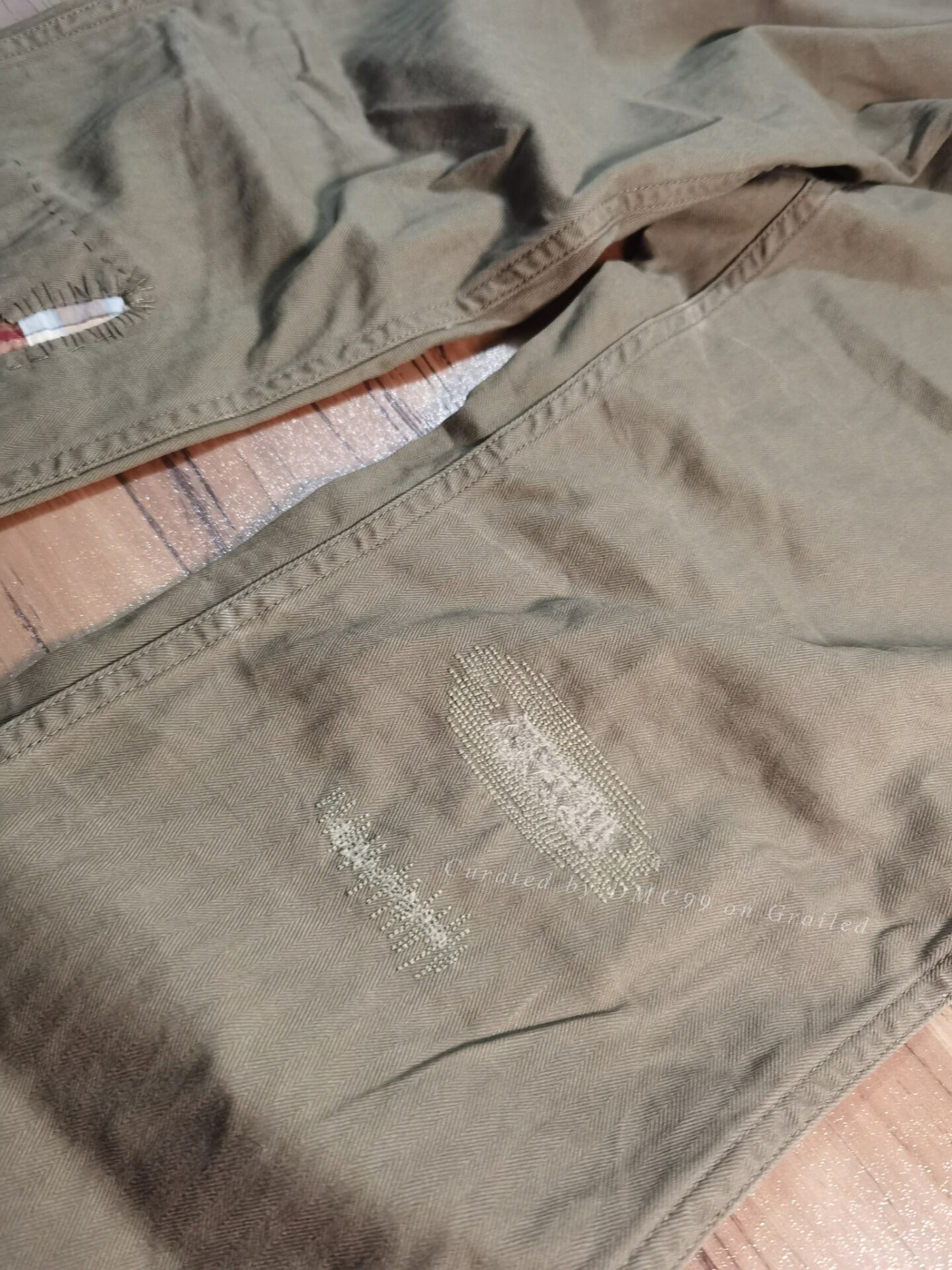 Ralph Lauren Distressed Patched Sashiko Cargo Pants