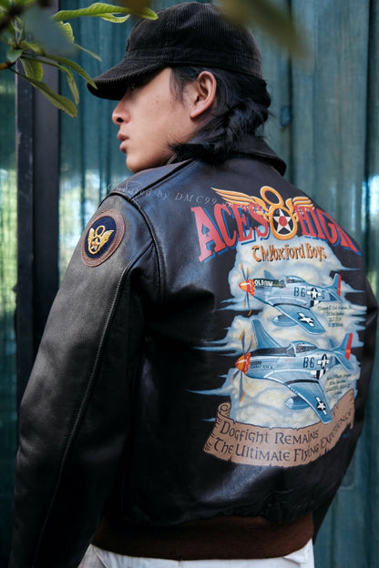 Real McCoy Vintage Painted A2 Flight Jacket