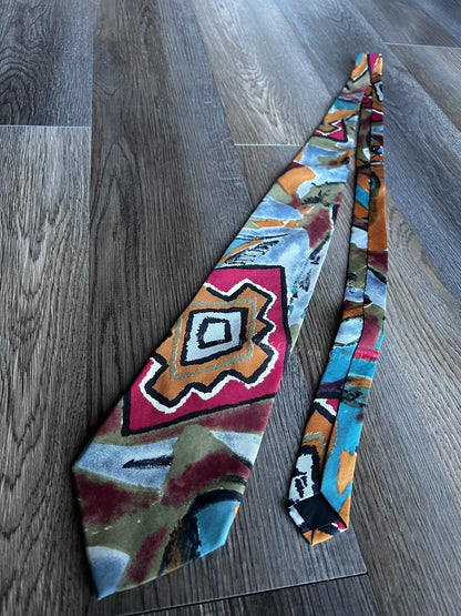 Vintage RRL Navajo Totem Italian Silk Tie