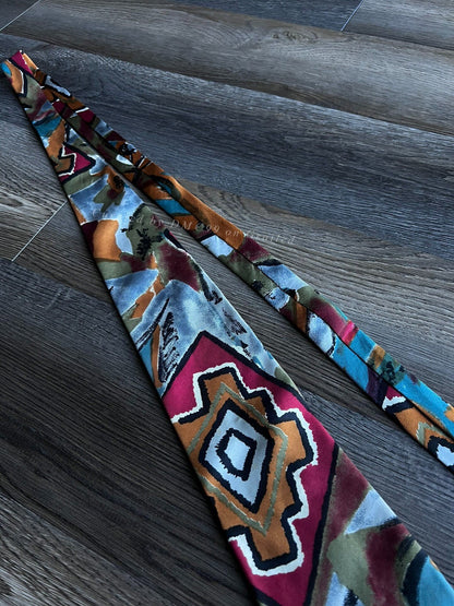 Vintage RRL Navajo Totem Italian Silk Tie