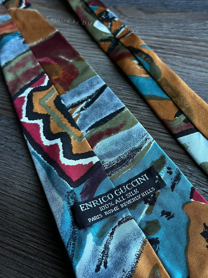 Vintage RRL Navajo Totem Italian Silk Tie
