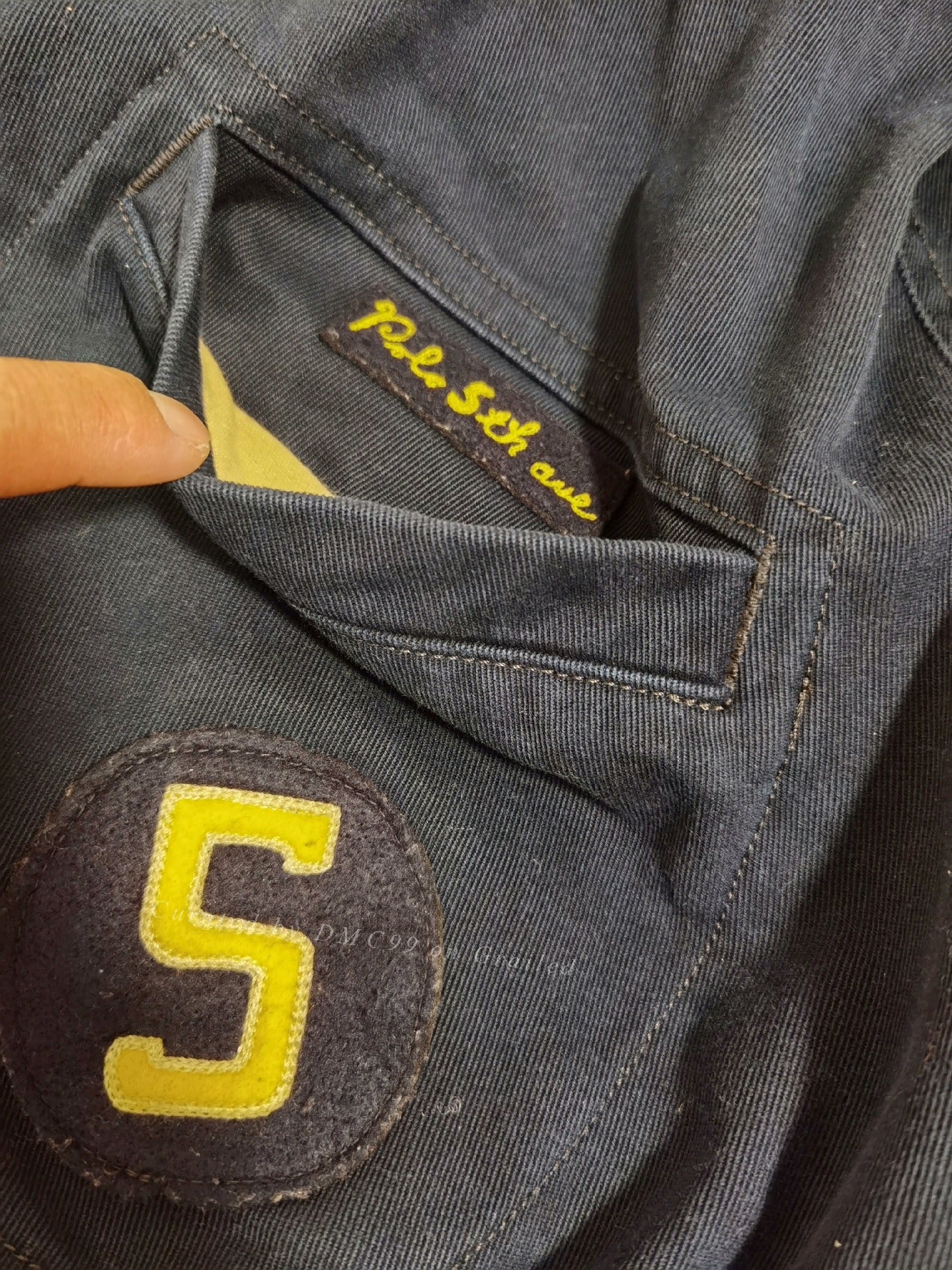 RRL Ralph Lauren Leather Sleeve Vintage Jacket