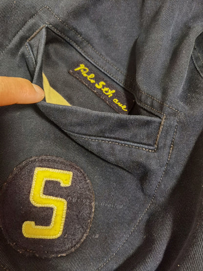 RRL Ralph Lauren Leather Sleeve Vintage Jacket