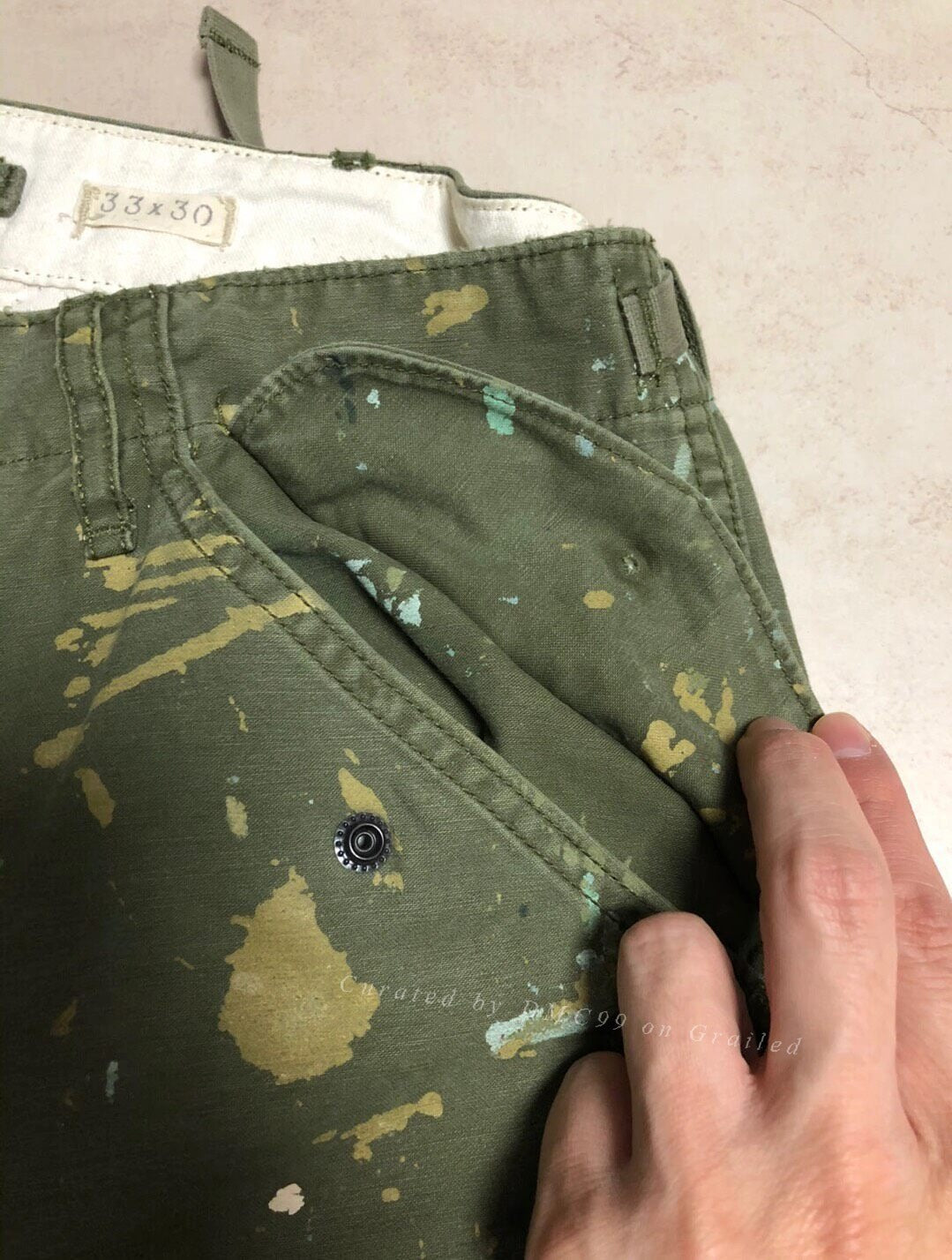 Ralph Lauren Distressed Paint Work Pants