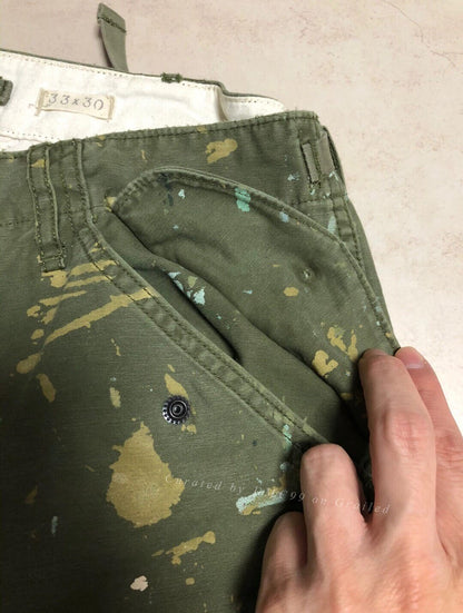 Ralph Lauren Distressed Paint Work Pants