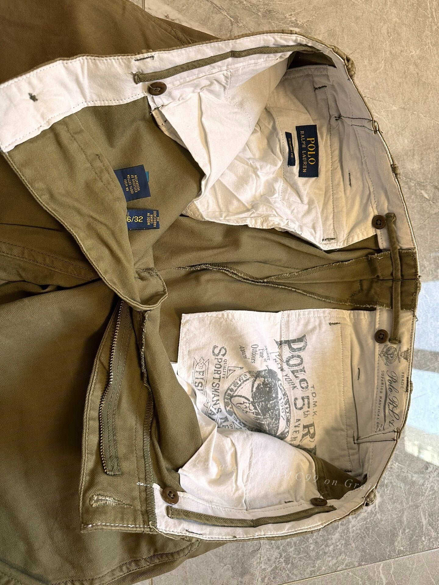 Ralph Lauren Military Distressed Work Pants