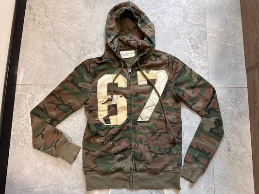Ralph Lauren Camouflage Distressed Hoodie Jacket