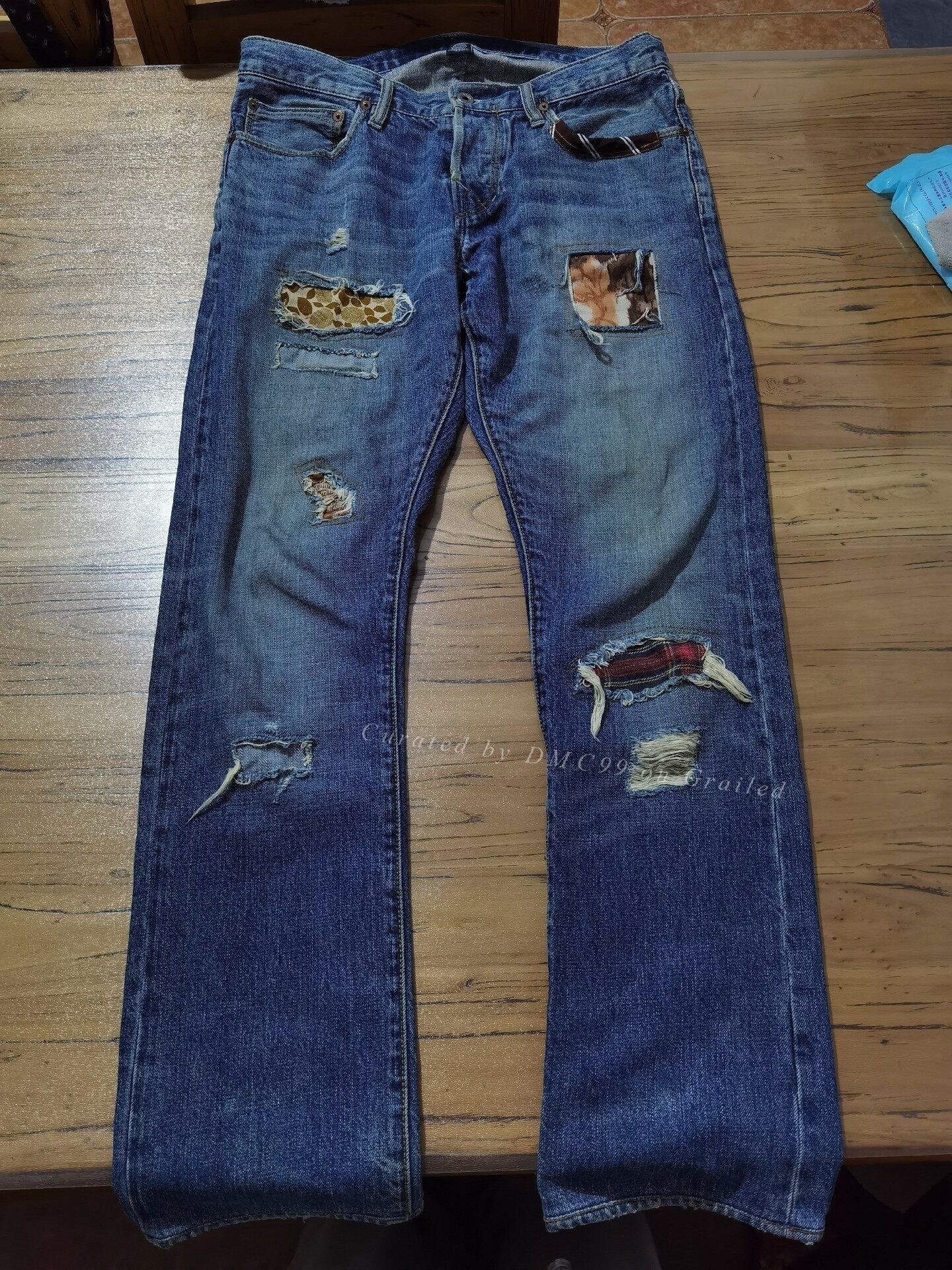 Ralph Lauren Extreme Distressed Patch Jeans