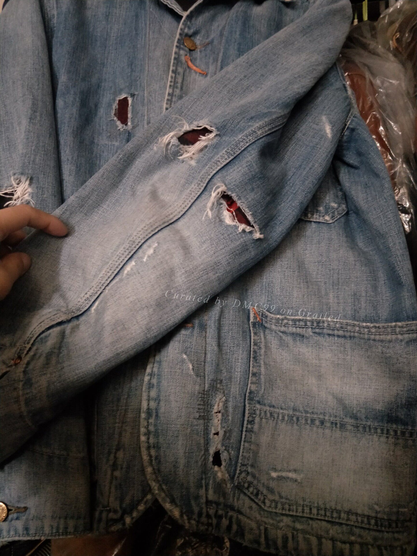 Ralph Lauren Railroad Worker Distressed Denim Jacket