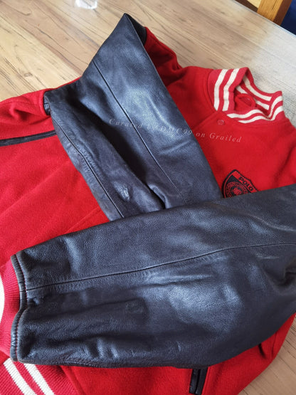 RRL Ralph Lauren Leather Sleeve Wool Jacket