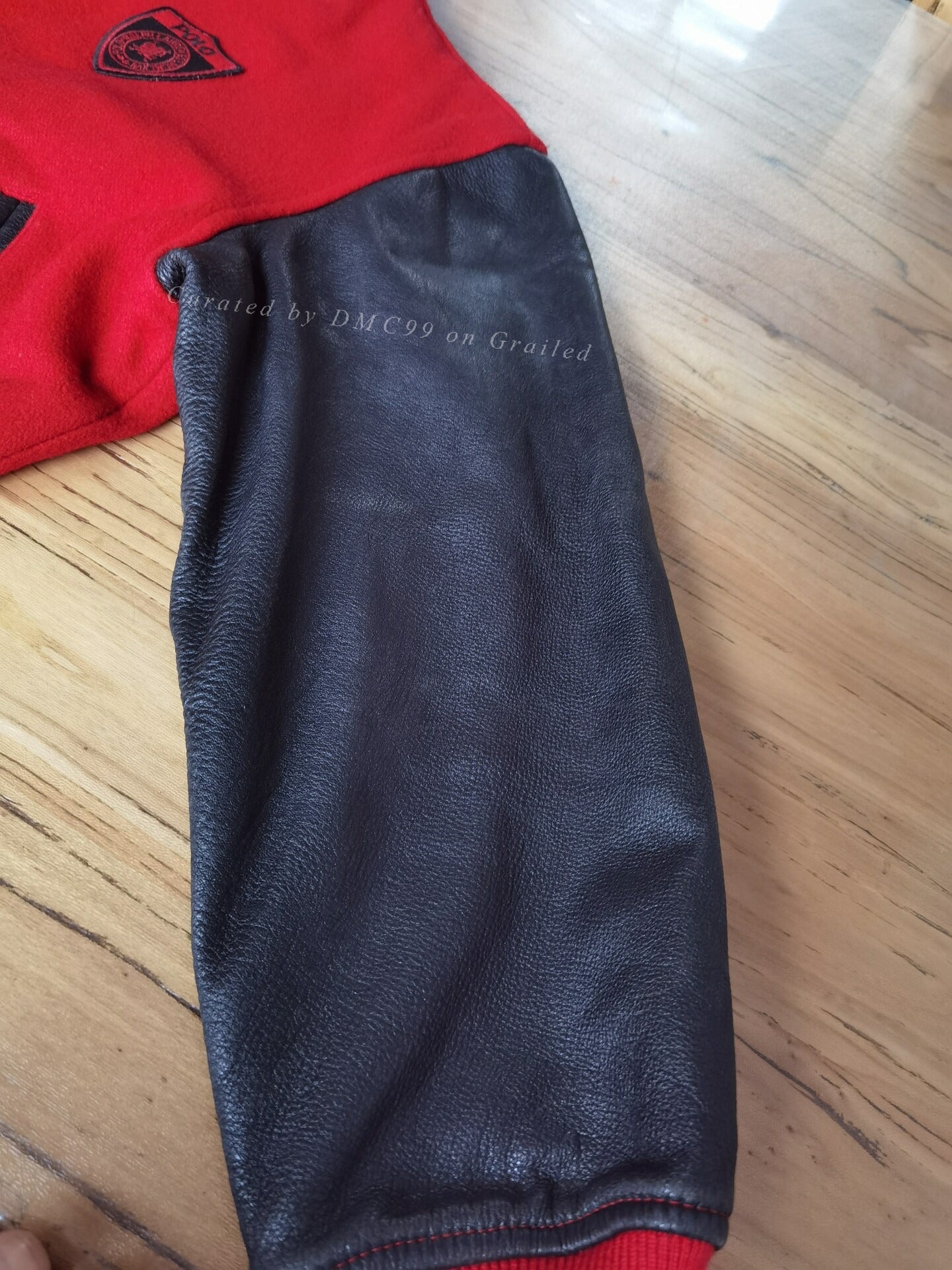 RRL Ralph Lauren Leather Sleeve Wool Jacket