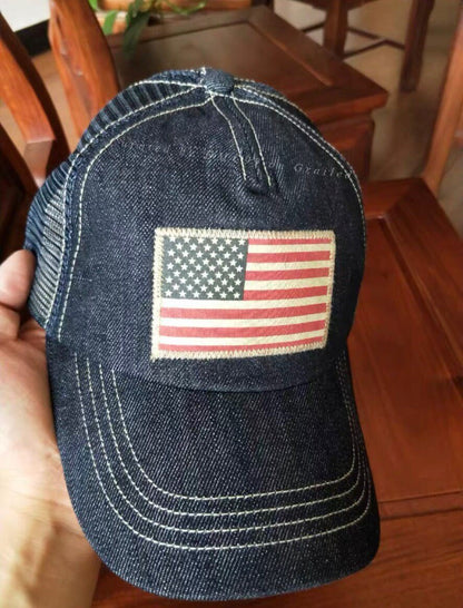 RRL Vintage Embroidered Trucker Hat