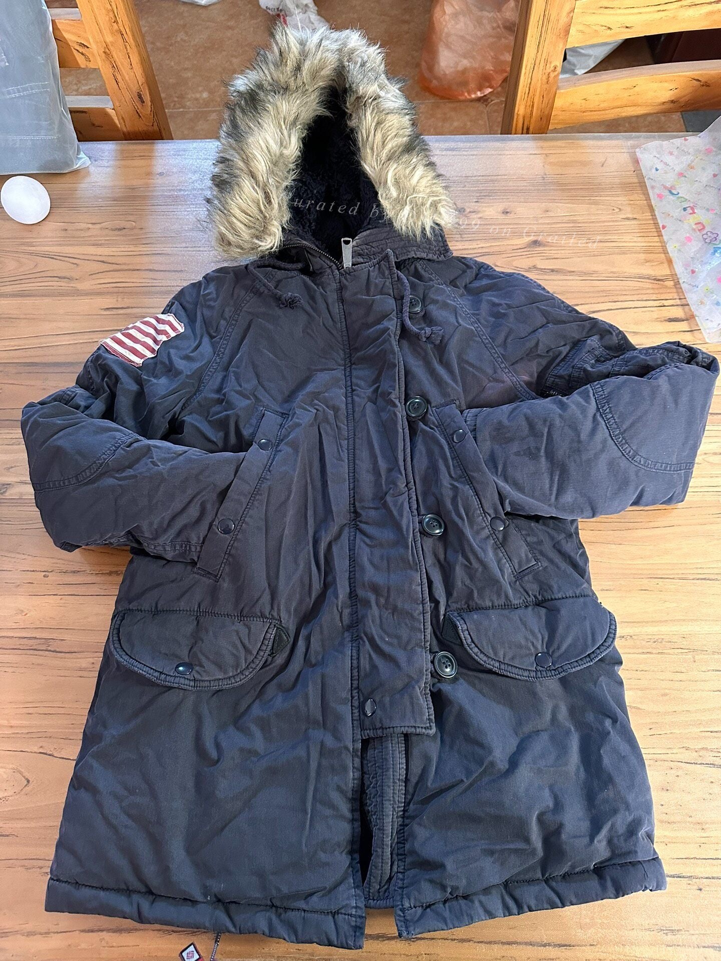 Vintage RRL n3B Carbon Black Down Jacket