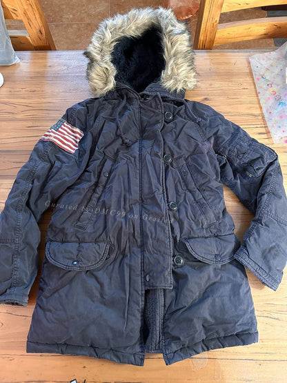 Vintage RRL n3B Carbon Black Down Jacket